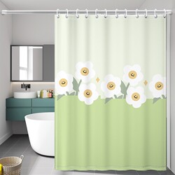 Bathroom Shower Curtain, Waterproof, Quick-Drying, Mildew-Proof, No-Drill Installation, Bathroom Curtain, Shower Curtain, Partition Curtain, Toilet Shower Door Curtain