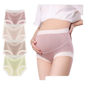 Pregnant women's underwear, cotton antibacterial crotch all -cotton high waist, high -waisted abdomen dedicated postpartum triangle shorts in the past