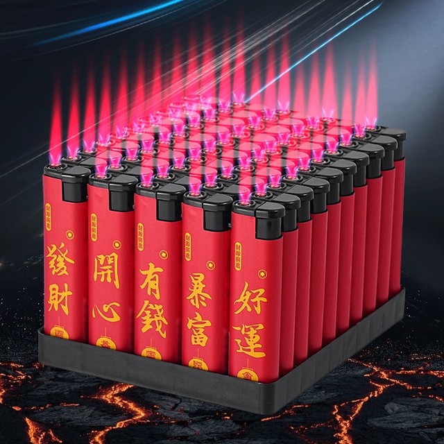 50 disposable lighters windproof and explosion-proof creative advertising manufacturers direct sales wholesale household good luck lucky cat