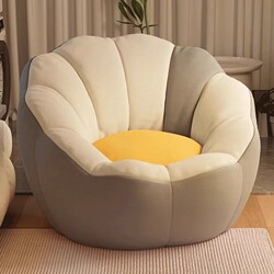 Lazy Sofa That Can Be Used for Lying down and Sleeping, Small Bedroom Sofa, Single Recliner, Bean Bag Sofa Chair, Lazy Chair with Backrest, Pumpkin-Shaped