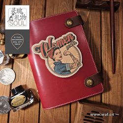 Soul Gift Genuine Leather Multifunctional Portable Planner Diary A6 Loose-Leaf Travel Storage Notebook Goddess Day Best Friend