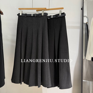 
Thick woolen fabric. Extremely versatile! Autumn and winter pleated umbrella skirt 7399B
