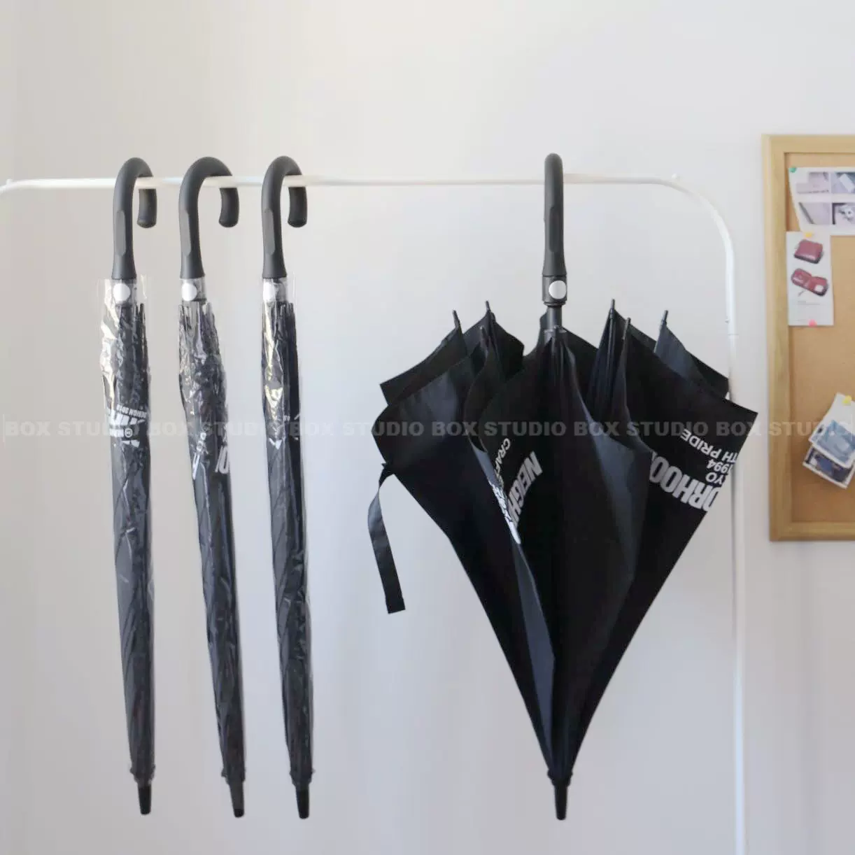 Human made雨傘愛心字母白色ins日本%簡約單品全自動摺疊傘小清新