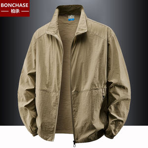 
Summer ultra-thin sun protection clothing men's ice silk hatless jacket breathable stand collar outdoor sports quick-drying skin clothing trend