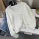 Sweater cardigan 2023 spring and summer new single-breasted solid color V-neck warm long-sleeved women J#22