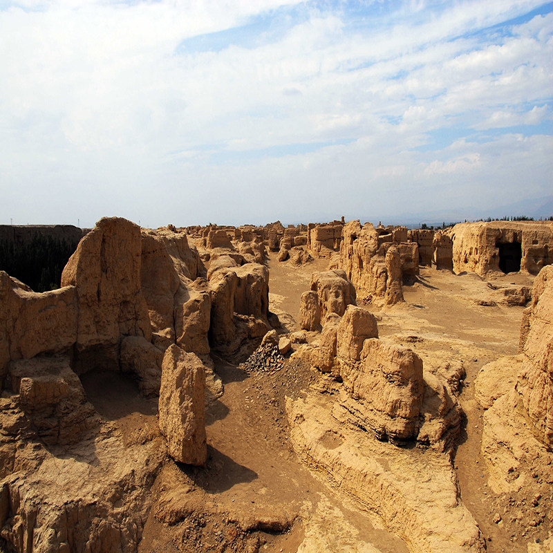新疆旅游吐鲁番全景火焰山葡萄沟交河古城郡王府动车纯玩1日跟团