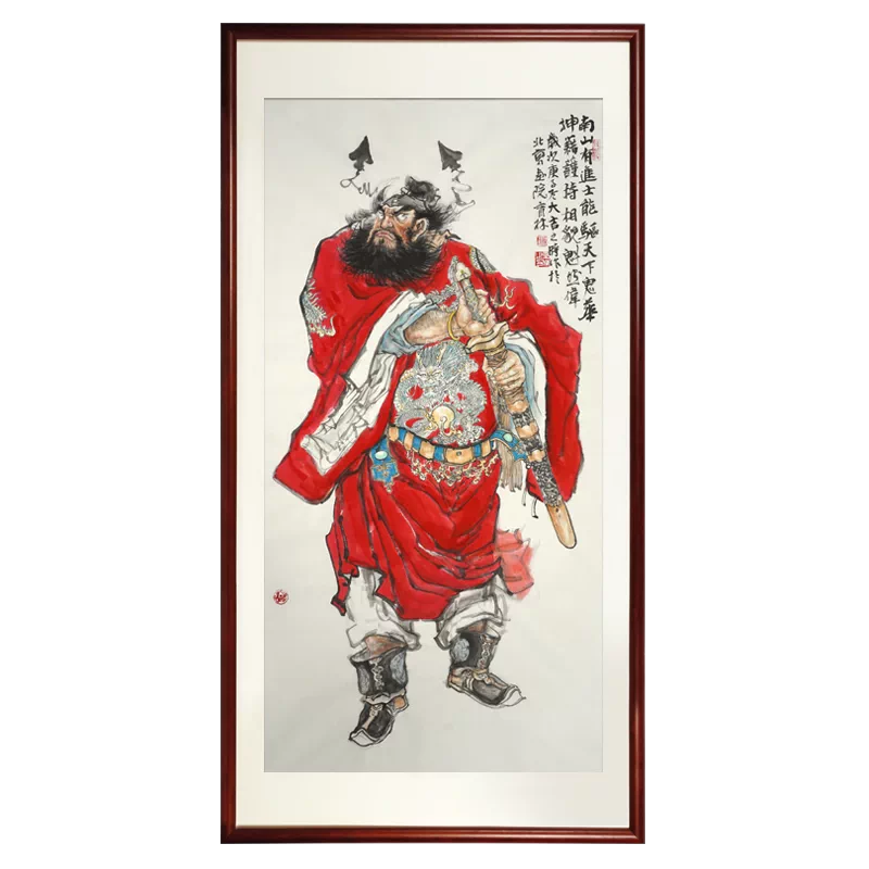 美協名家純手繪鍾馗人物畫國畫字畫真跡玄關辦公室掛畫裝飾畫-Taobao 