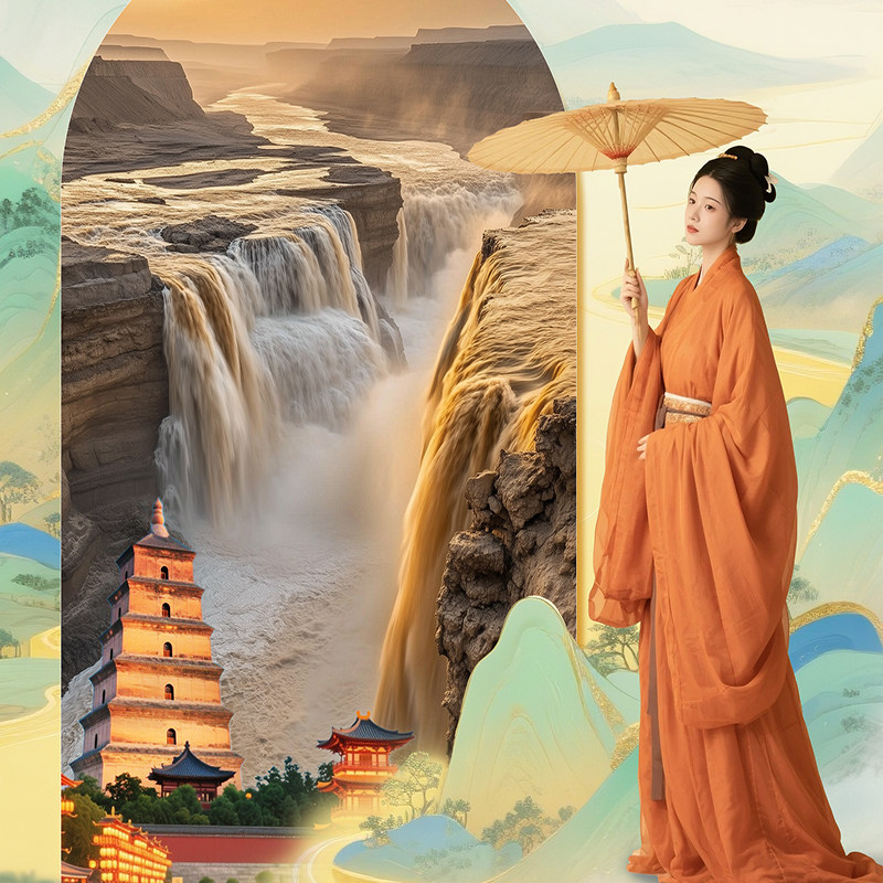 16人团赠双演出 西安旅游5天4晚兵马俑壶口延安南泥湾大唐不夜城