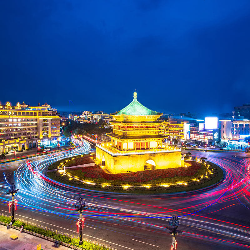 西安旅游西安5天4晚跟团游到壶口瀑布兵马俑华清宫延安大唐不夜城