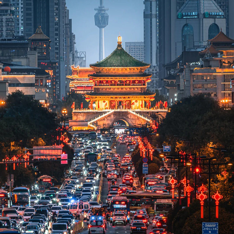 西安旅游7天6晚跟团游兵马俑华山法门寺延安壶口瀑布不夜城六日游