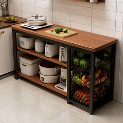Kitchen Multifunctional Storage Rack, Floor-Standing Cutting Table, Workbench, Microwave Oven, Cookware Storage Rack, Narrow Side Cabinet