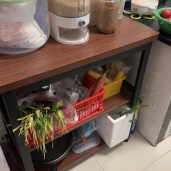 Kitchen Microwave Oven Rack, Floor-Standing Multi-Layer Storage Rack, Household Sundries Rack, Spice Rack, Oven, Pots and Bowls Cabinet