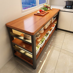 Kitchen Rack Extended Countertop Vegetable Cutting Workbench Floor-Standing Multi-Layer Storage Rack Microwave Oven Multi-Functional Shelf