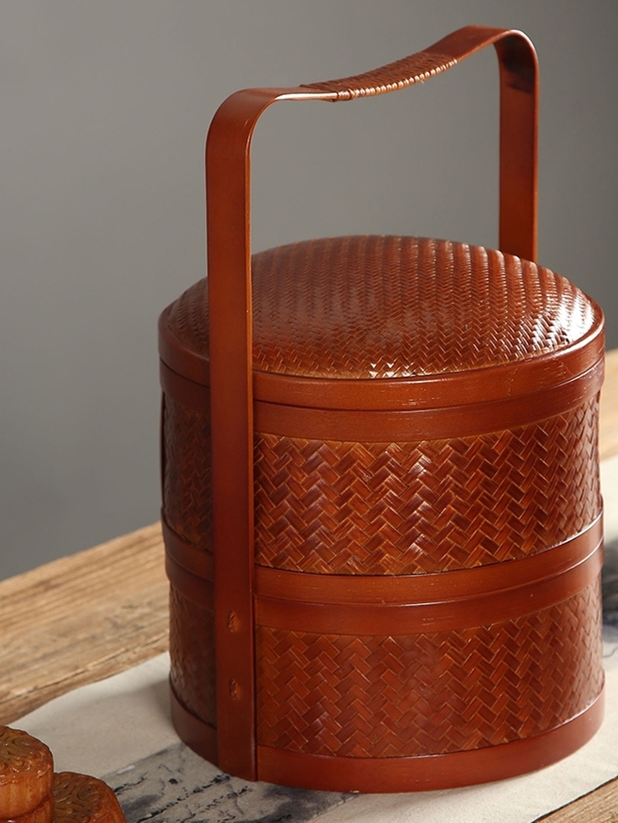 茂恒手工艺纯手工竹编手提篮