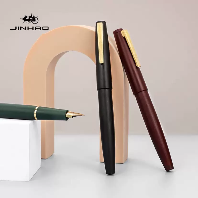 金豪619钢笔小学生练字专用男女办公书写笔配有吸墨器可插墨囊-Taobao 