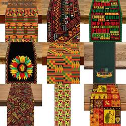 African style linen table runner Kwanzaa tablecloth decoration