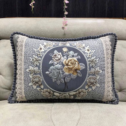 European-Style Sofa Pillow Cushion Cover, Luxurious Living Room Pillow, Headboard Pillow Cover, Large Rectangular, Removable and Washable