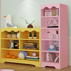 Simple Modern Student Floor-Standing Storage Rack Bookcase Bookshelf Solid Wood Children's Bookshelf Storage Cabinet Home Storage Cabinet