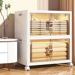 Wardrobe Storage Box Quilt Clothing Storage Box Household Storage Cabinet Transparent Foldable Plastic Box Organizing Box