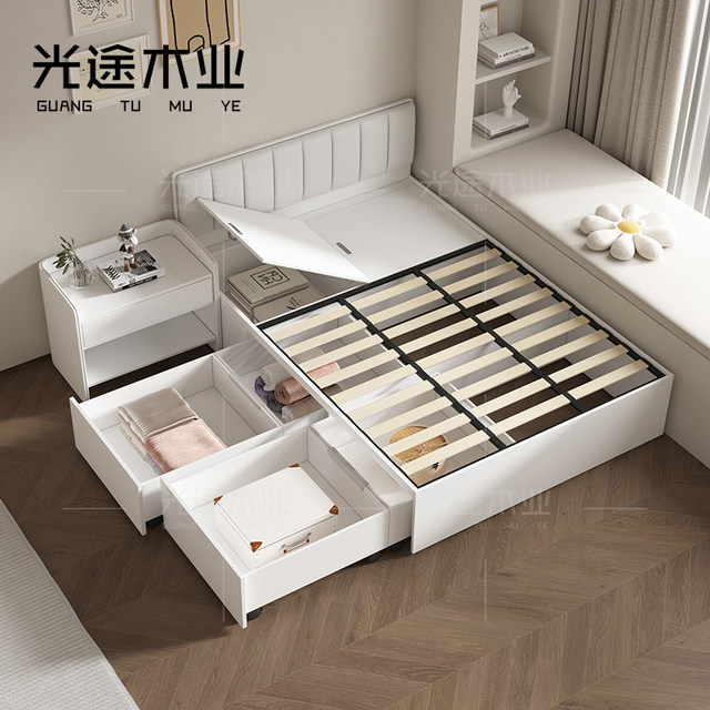 Tatami Rack Customized bunny tatami solid wood rack small bedroom with partition ...