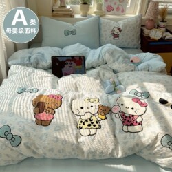 Class a Bedding Four-Piece Set Pure Cotton 2026 New Style Very Beautiful Duvet Cover Bed Sheet Dormitory Bed Three-Piece Set 3