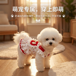 Thin and Lightweight Pet Dress for Small Dogs, Cute Summer and Autumn Dress for Cats, Suitable for Bichon Frise, Pomeranian, and Other Small Breeds