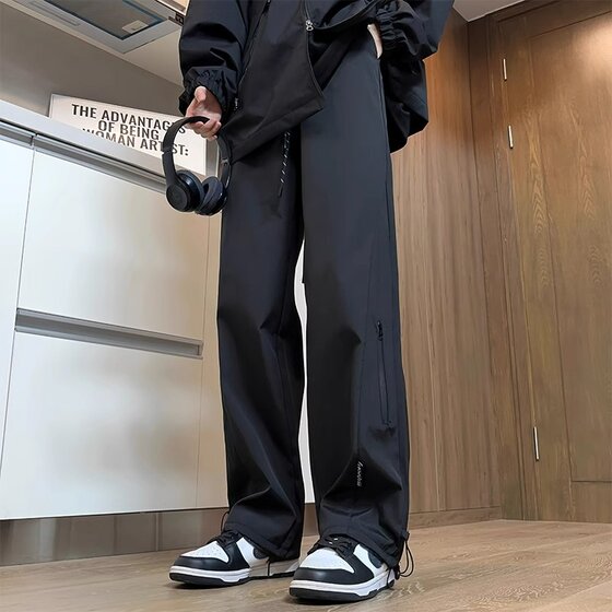 
Windproof and waterproof trendy brand hiking pants, mountaineering outdoor sports casual pants, plus velvet, warm, loose and versatile workwear pants