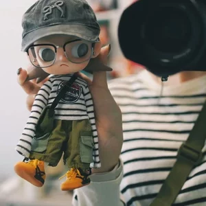 
(Clothes only) Zsiga movable doll baby clothes 1/8 autumn and winter new casual striped suit Gazi sister's replacement