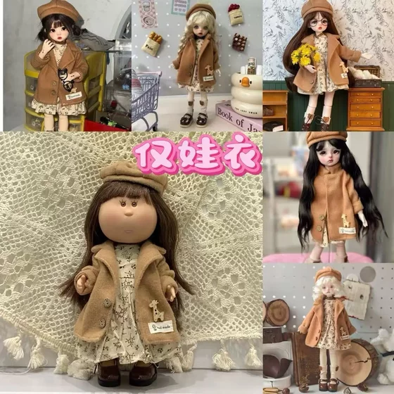 
Cross-border 30cm doll 6 points BJD baby clothes autumn and winter dress up retro clothes Spanish potato doll Mia