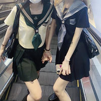 Fox Rabbit Sailor Suit JK Uniform College Wind Short-Sleeved Top