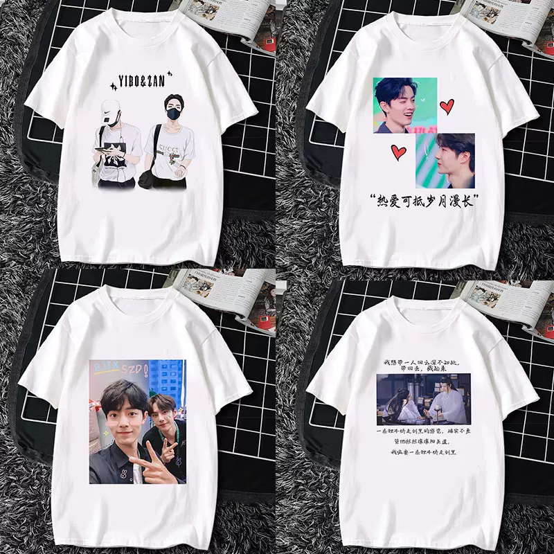 陳情令　王一博「黒豹」Tシャツ(Lサイズ半袖) 陳情令 王一博「黒豹」Tシャツ(Lサイズ半袖) Amazon.co.jp: L