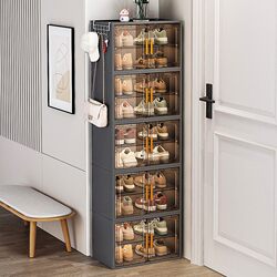 Shoe Cabinet 2025 New Popular Model Storage Cabinet Integrated Wall-Mounted Storage Solution Home Entryway Multi-Layer Shoe Rack