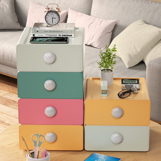 Drawer-type desktop storage box cosmetics storage box office small file ...