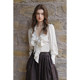 miorastudio French retro polka dot white shirt for women with niche design spring strap bow top
