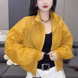 Short Women's Sun Protection Clothing 2026 New Summer Stylish Versatile Lightweight Breathable Long-Sleeve Sun Protection Top