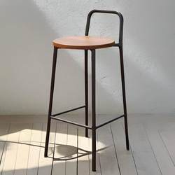Nordic Modern Minimalist Light Luxury Designer Outdoor Bar Stool Home Bar Stool Internet Celebrity Backrest Leisure High Stool