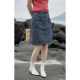 
Solighter French retro high waist printed denim skirt summer 2025 new A-line skirt straight skirt