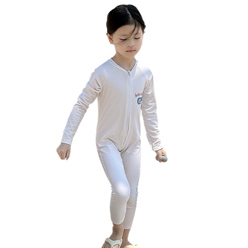 Flower new children's swimsuit connecting long -sleeved long -sleeved trousers
