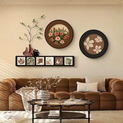 French-Style Vintage Restaurant Decorative Painting 2025 New Living Room Hanging Painting Set Rose Flower Dining Room Table Wall Painting