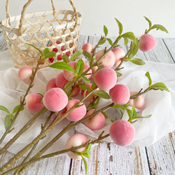 Goodlife Artificial Small Peach Foam Fruit Decoration Artificial Bouquet Flower Shop Coffee Dessert Shop Decoration