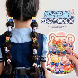 Zootopia Children's Hair Ties Cute Girls' Bun Hair Bands Judy Nick Hair Accessories