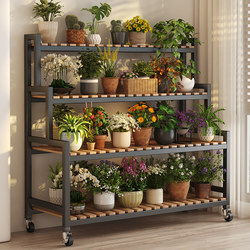 Flower Rack, Storage Rack, Balcony Storage Shelf, Living Room, Bedroom, Movable, Outdoor, Multi-Layer, Integrated, Wall-Mounted, Succulent Flower Rack