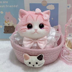 Hand-Painted Big Cat Squishy Toy, Realistic Cat, Stress Relief Toy for Girls, Best Friend Gift, Birthday Gift for Girls, Decorative Item