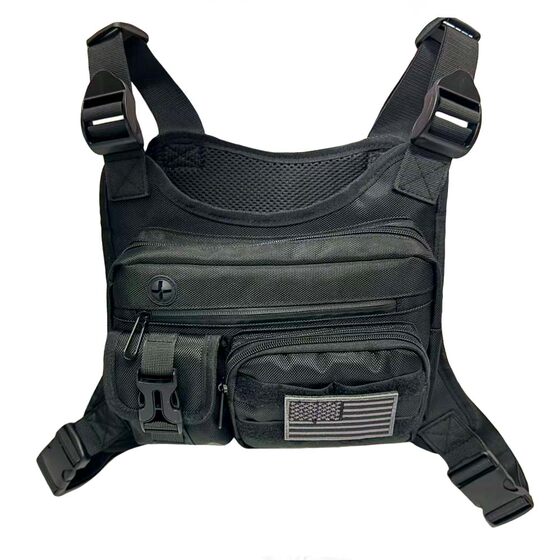 
Deyi camp outdoor travel motorcycle riding knight chest bag military fan tactical functional vest bag chest bag