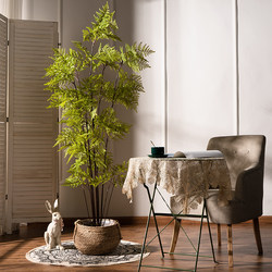 Artificial Fern Tree Large Simulation Plastic Fake Tree Bonsai Potted Green Plant Living Room Indoor Floor Decoration Ornament