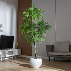 Artificial Green Plant Jacaranda Pomelo Tree Fake Tree Large Indoor Living Room Floor-Standing Decorative Ornament Artificial Plant Landscaping