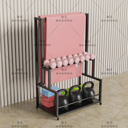 Dumbbell Iron Placement Shelf Women's Kettlebell Dumbbell Yoga Mat Multi-Functional Combination Fitness Equipment Storage