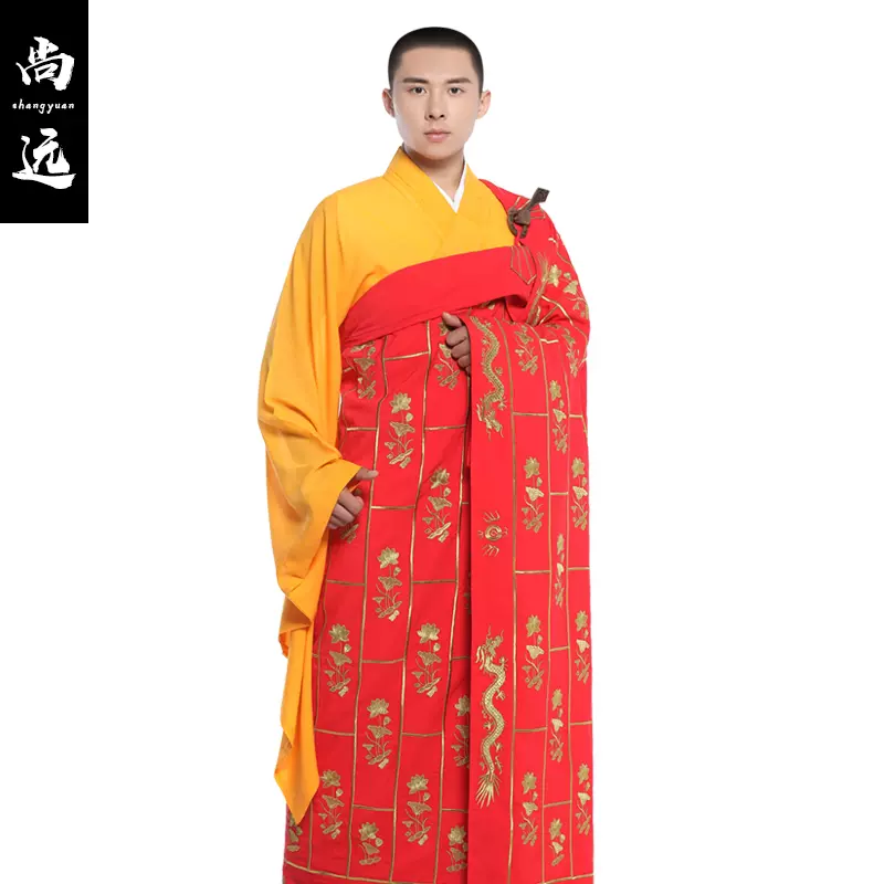 法衣 袈裟 七條袈裟 金襴緞子 桐 188㎝×124㎝ 法要 葬儀 仏具 了塵牌僧服袈裟法師金邊祖衣僧衣縵衣五衣七衣九衣搭衣和尚衣