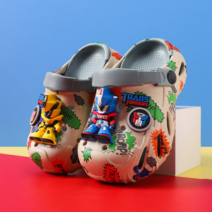 
Boys' Crocs, Children's Slippers, Summer New Style, Boy, Baby, Medium and Large Children's Anti-Slip Soft Soled Teenagers' Sandals and Slippers