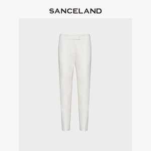 
Sanshi Yilan minimalist style off-white suit pants women's pants commuting formal wear professional slim slim pencil nine-point pants